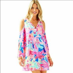 Lily Pulitzer Benicia Open Shoulder Tunic Dress